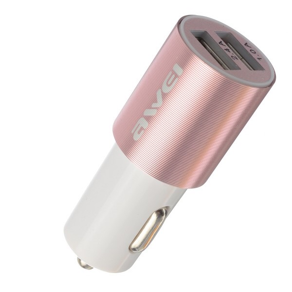 

Awei® Металл Dual USB Quick Автомобильное зарядное устройство 5V 2.4A для iPhone SE / 6S / 6S Plus / 6/6 Plus / PC / IPad