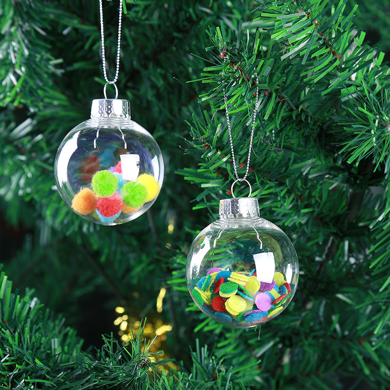 

Рождество 2017 Очистить DIY Baubles Shatterproof Seamless Пластиковый шар Home Tree Decor Gifts