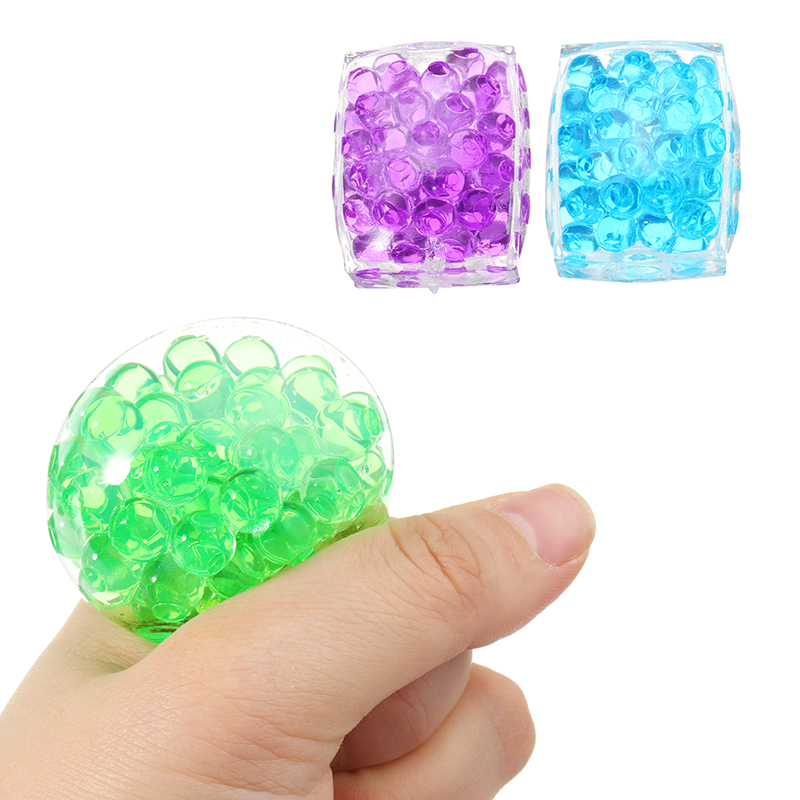 

Squishy MultiColor Tofu Mesh Stress Reliever Ball 5 * 4 * 2CM Squeeze Stressball Party Сумка Fun Gift