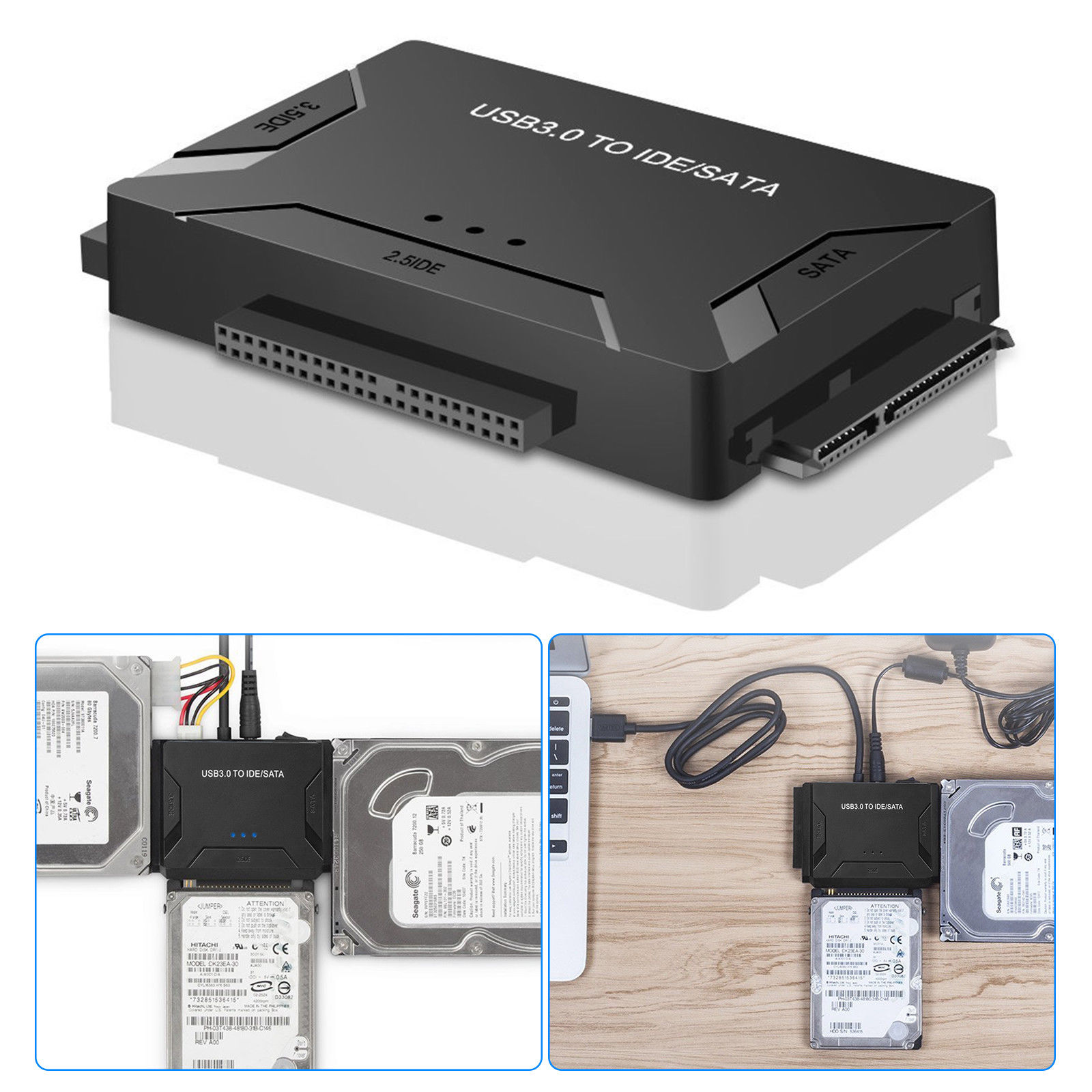 

USB 3.0 для IDE + SATA HDD SSD Hard Drive Converter Кабель-адаптер для 2,5 3,5-дюймового жесткого диска
