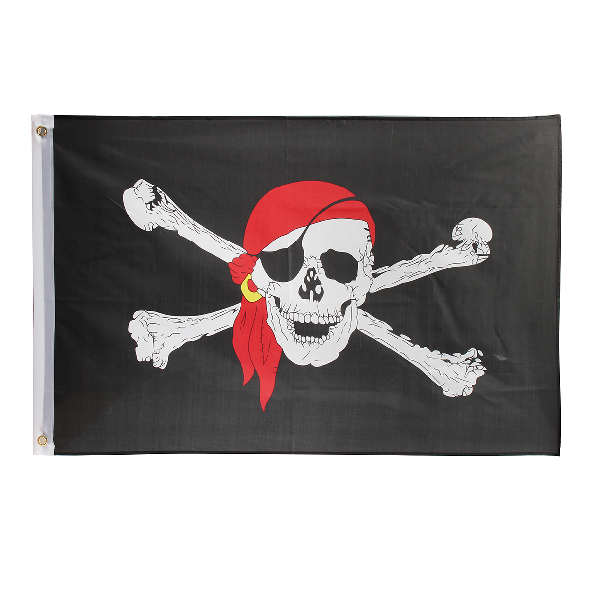 

Skull Crossbones Jolly Roger Pirate Flag With Bandana Flag Polyester Motorcycle