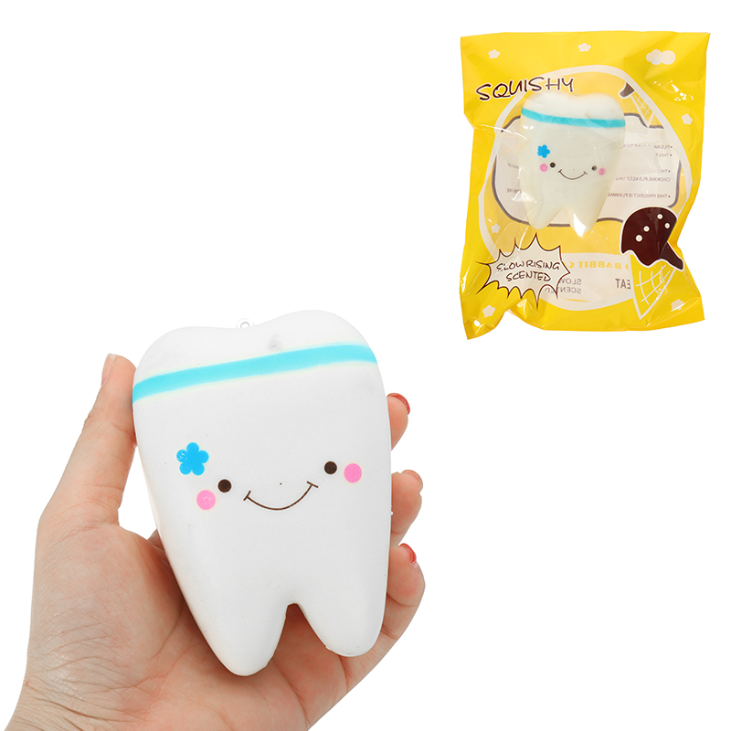

Симпатичные зубы Squishy 10.5 * 7CM kawaii Squeeze Slow Rising Original Packing Kid Toy