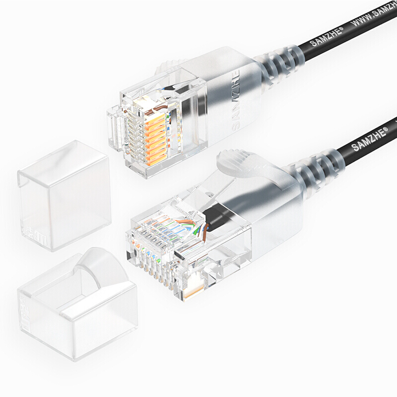 

SAMZHE 0.5 ~ 5M 10Gbps Ultrafine CAT6A Черный Ethernet-кабель Тонкий Сетевой кабель локальной сети