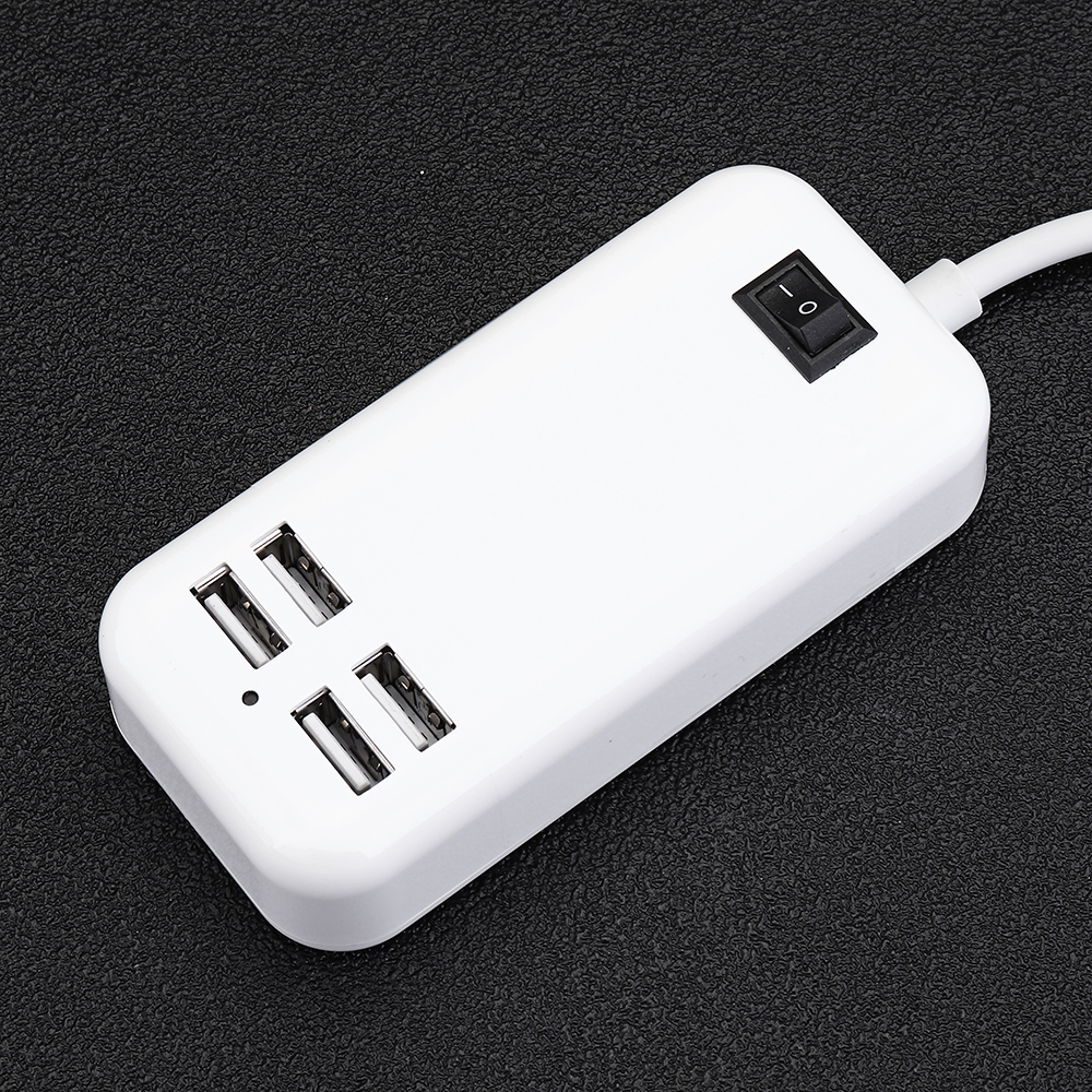 

5V 3A 4 порта USB настенное зарядное устройство адаптер переменного тока 1,5 м кабель ВКЛ / ВЫКЛ