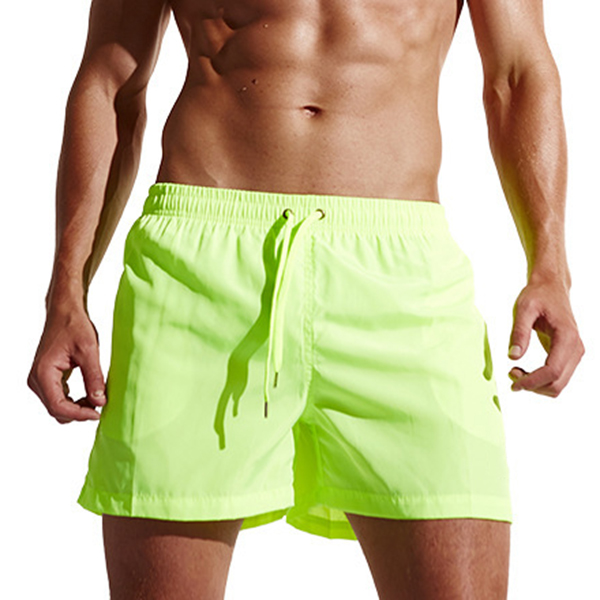 

Mens Solid Color Summer Soft Home Sports Board Beach Shorts