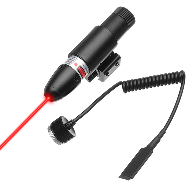 

Красный Лазер Точечный прицельный прицел Тактическое боковое рельсовое крепление с переключателем давления Дистанционный