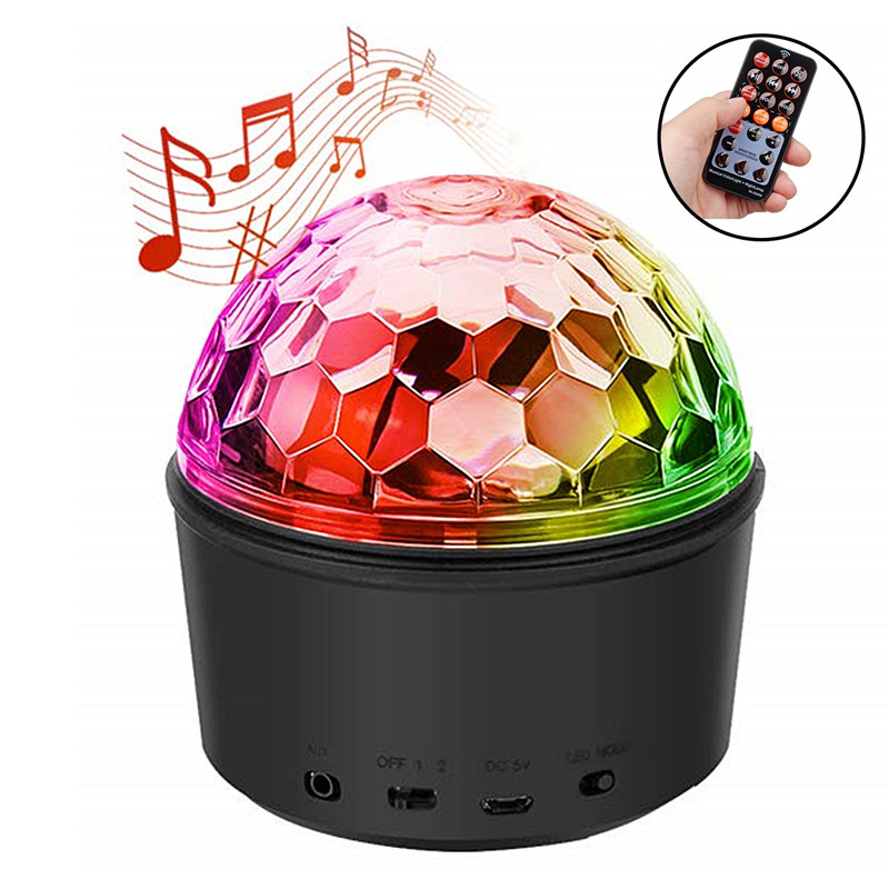 

Беспроводная Bluetooth Night Light Дистанционное Управление Динамик LED Мини-гарнитура Handsfree Mini Ball для DJ Party Disco