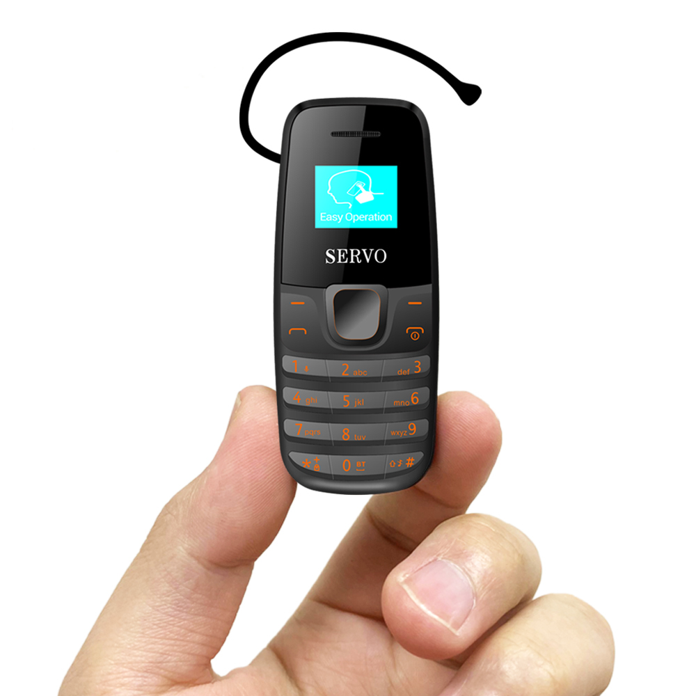 

SERVO S09 0,66 дюйма 300 мАч Bluetooth Звонилка Наушник MP3-плеер с двумя SIM-картами Двойной режим ожидания Мини-телефон с низким уровнем излучения