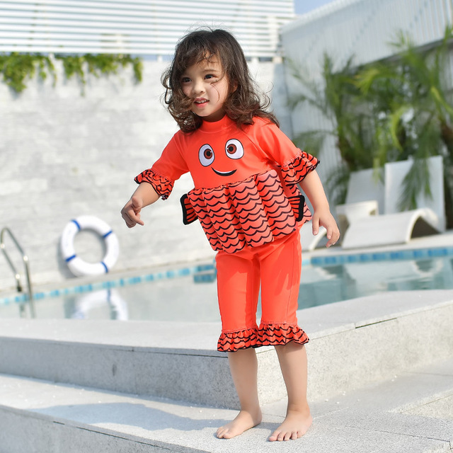 

Купальник детский плавучесть девочки девочки малышка Купальный костюм малыш для мальчиков цельный плавающий Купальный костюм Купальный