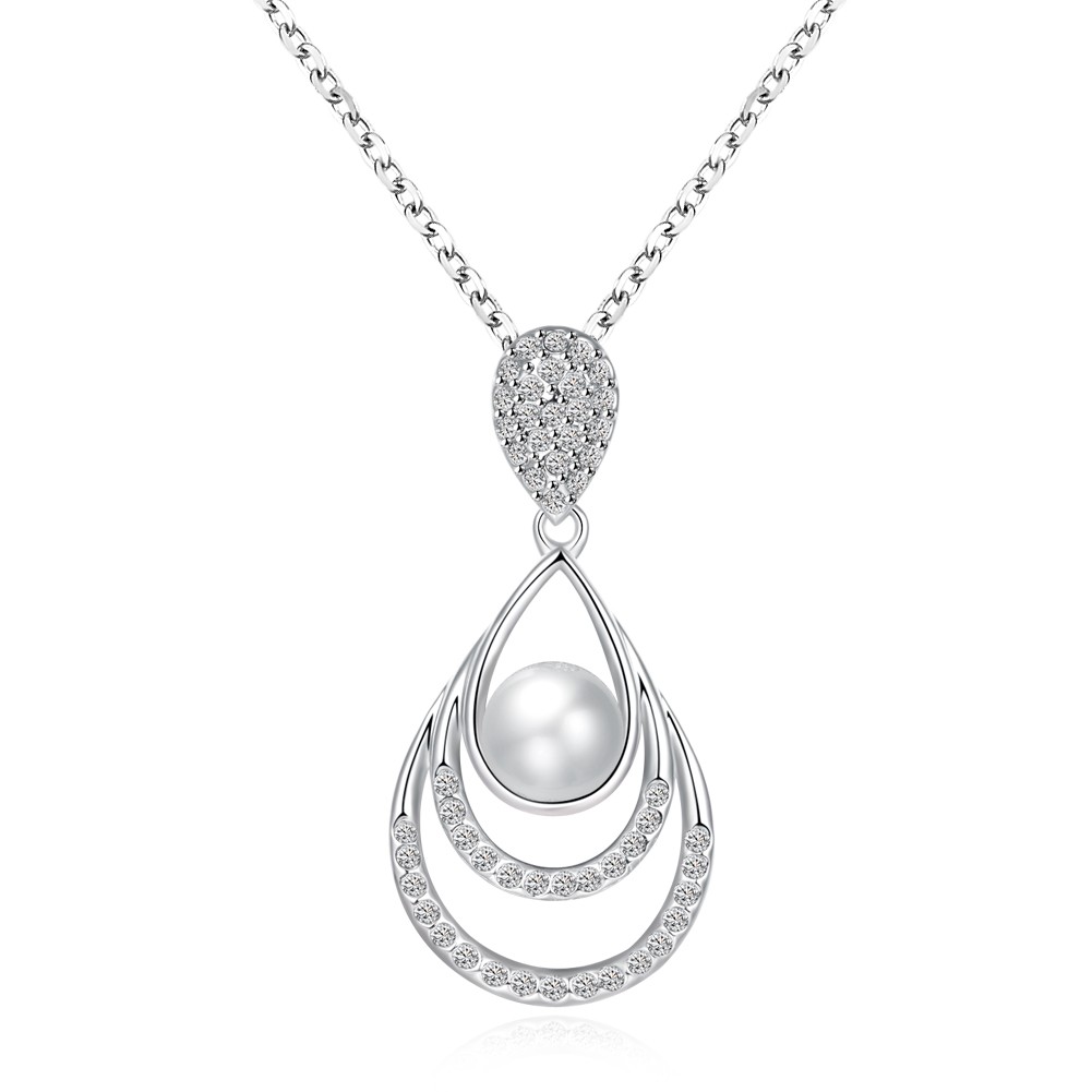 

Сладкий жемчуг Rhinestone Water Drop ожерелье подарок для Женское