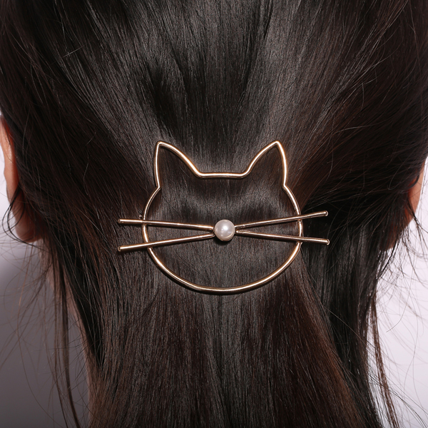 

1Pcs Cute Hollow Kitty Cat Hair Clip Women Hair Accessories