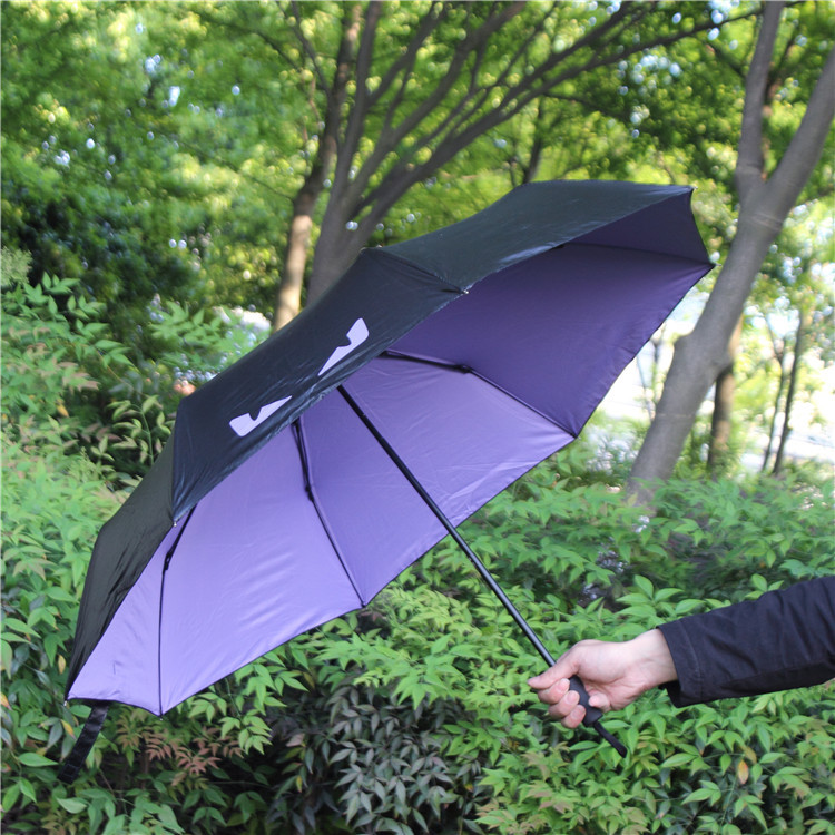 

Creative tri-fold small eyes umbrella black plastic sunscreen UV umbrella dual-use eye umbrella