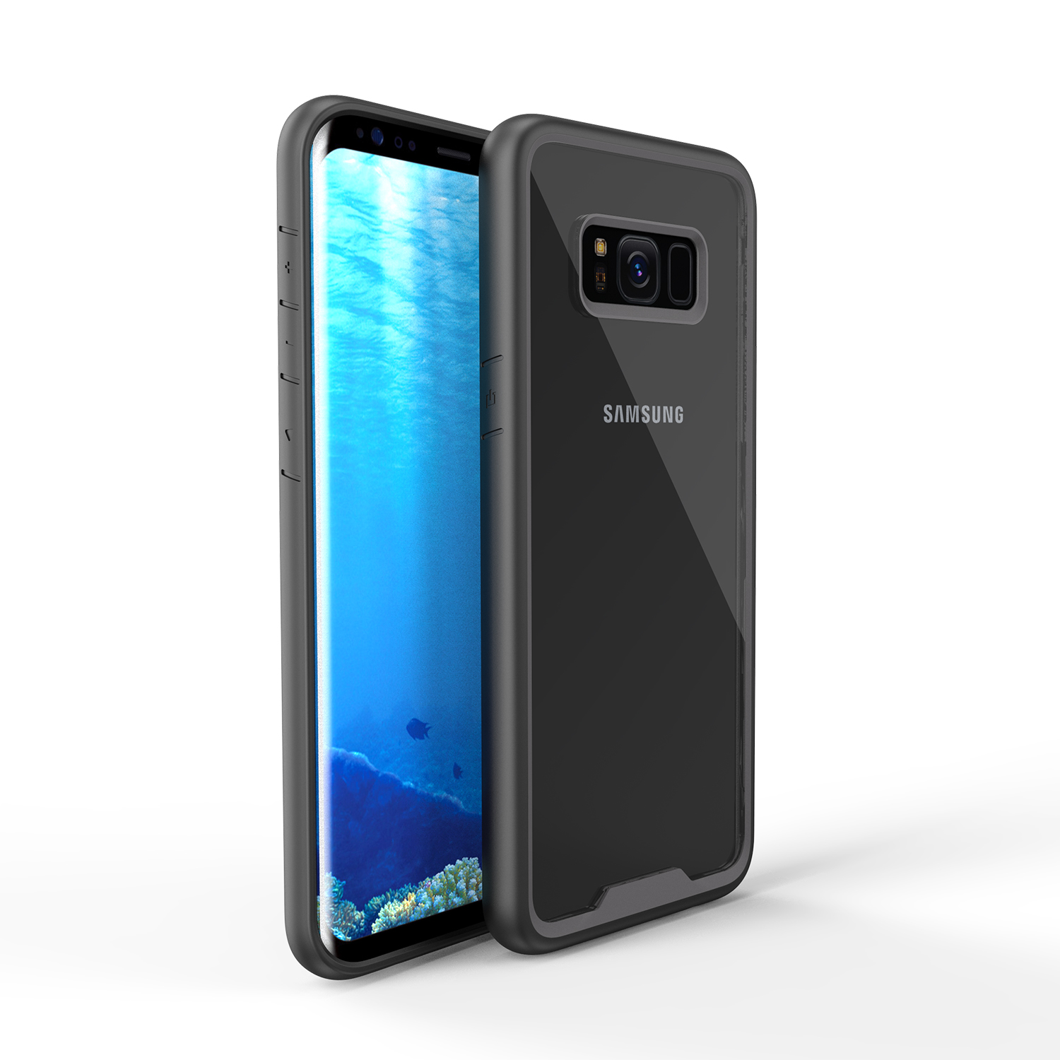 

Bakeey Прозрачный защитный Чехол Для Samsung Galaxy S8 Анти Knock TPU & PC Чехол