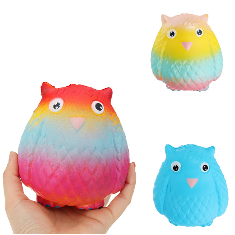 

Jumbo Squishy Rainbow Owl 12cm Soft Медленная восходящая игрушка с оригинальной упаковкой