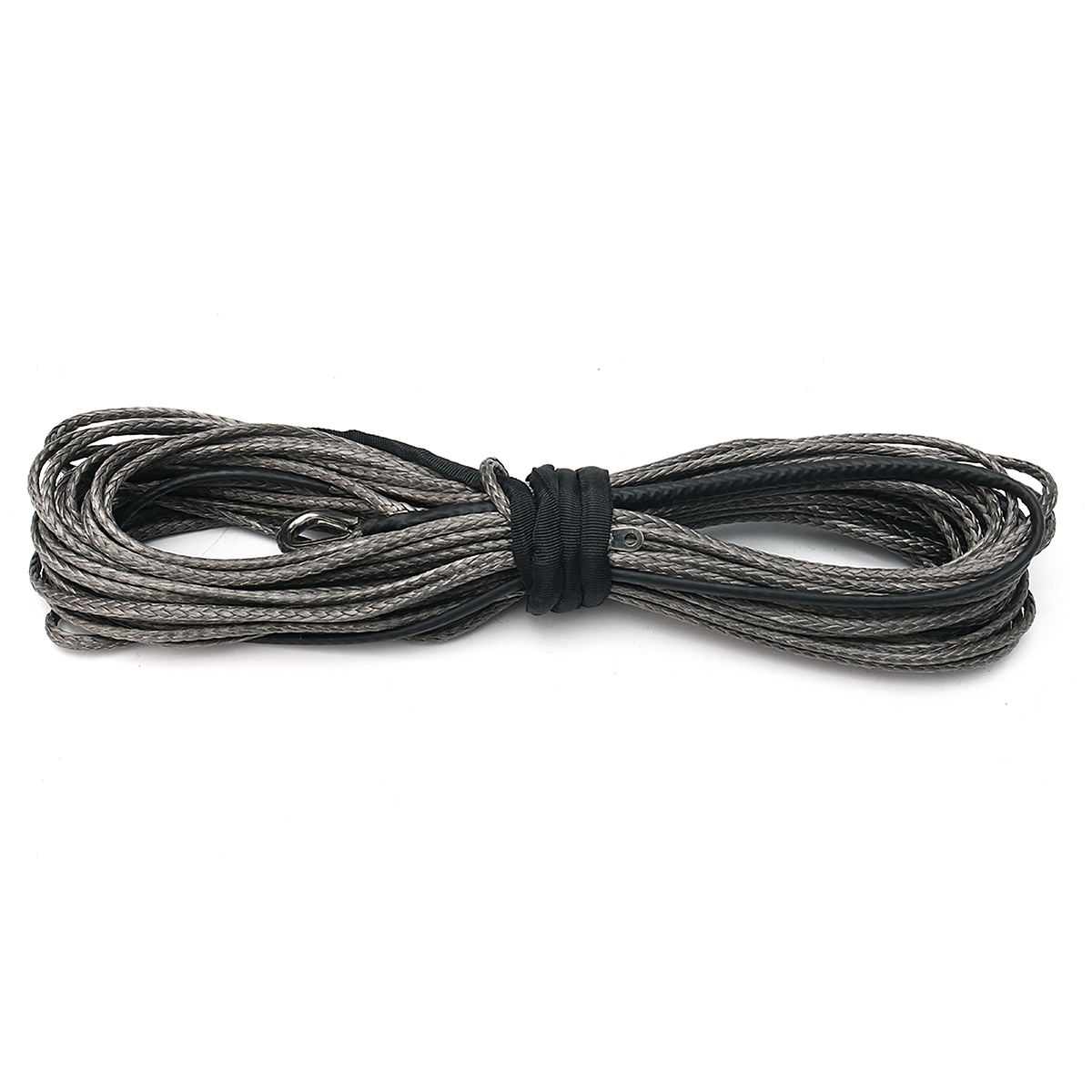 

Серый 1/4 дюйма 100ft Синтетический Лебедка Rope ATV Лебедка Кабель Буксировка Веревка