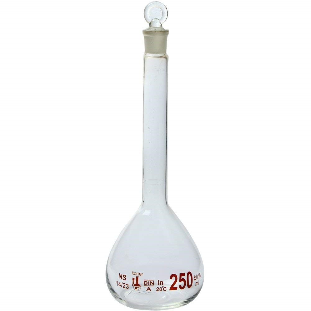 

Объемная колба прозрачная стеклянная лабораторная химическая аппаратура Количественная бутылка 100 мл 250 мл