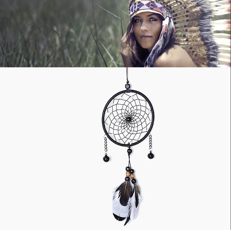 

Handmade Black Bell Dream Catcher With Black Feathers Mysterious Wind Bell Gift Home Decor Handmade Feather Wall Hanging Decorations Ornament