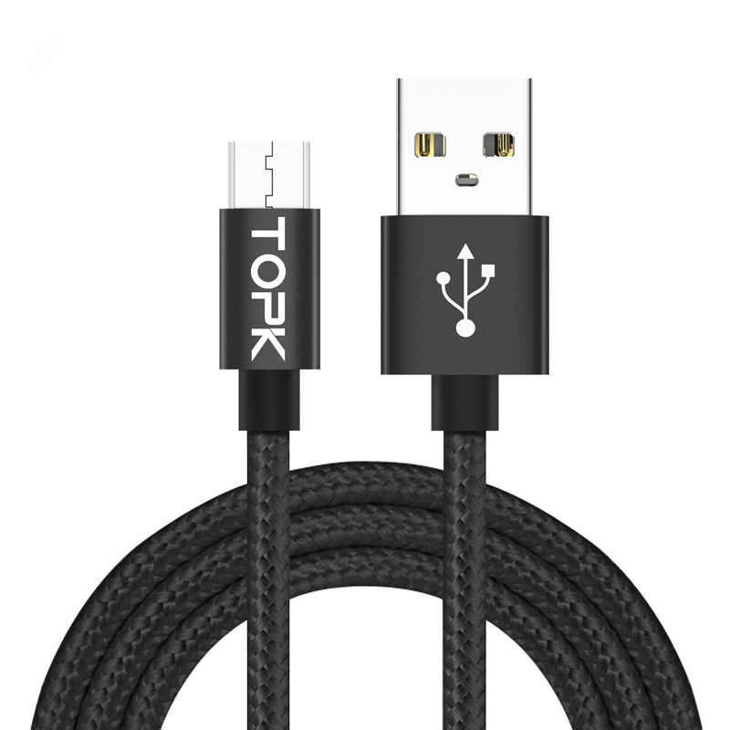 

TopK 2.1A Micro USB Fast Charging Data Cable 3.94ft / 1.2m для Honor 8X Xiaomi Redmi Note 5