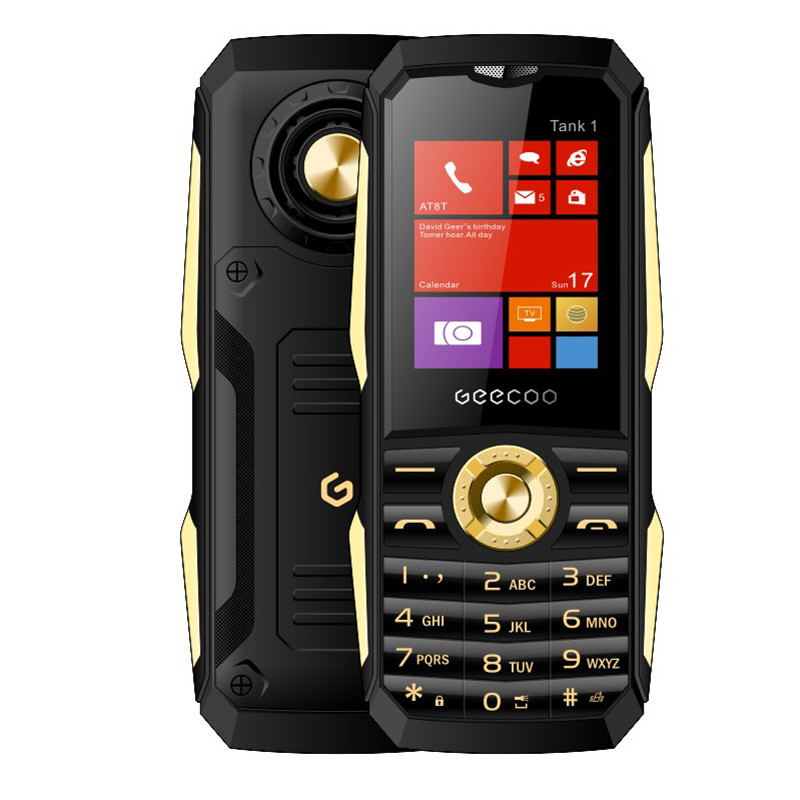 

GEECOO Tank 1 1.8inch 1700mAh Bluetooth FM Dual SIM Card Dual Standby Feature Rugged Phone