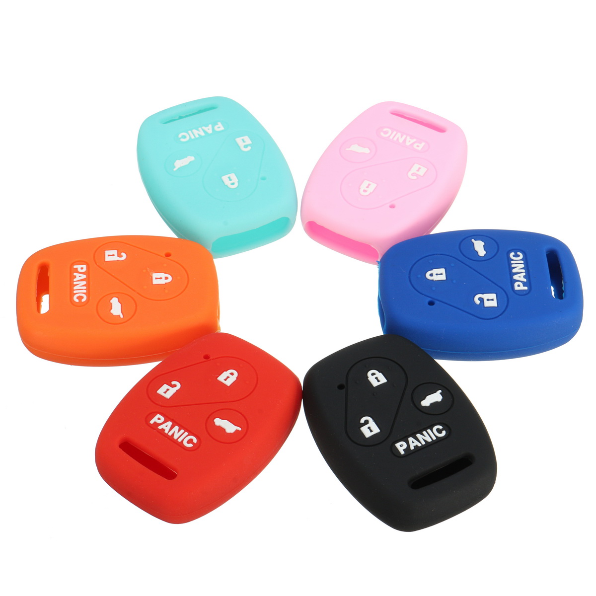 

Car Key Case Cover Silicone Car Key Keyless Fob Cover Shell Case 4 Button For Honda Accord Civic