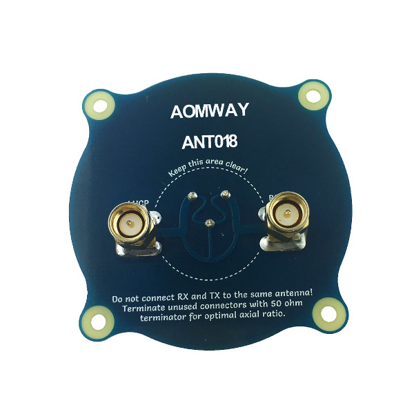 

Aomway ANT018 Triple Feed Patch-1 5.8G 8dBi RHCP/LHCP FPV Pagoda Antenna SMA/RP-SMA Male