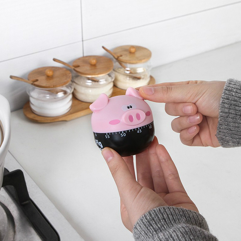 

Cartoon Pig Timer Cute Alarm Time Manager Kitchen Baking Tools