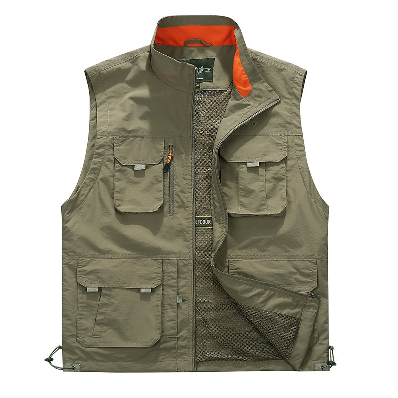 

На открытом воздухе Утилита Plus Размер Multi Pockets Mesh Breathable Vest