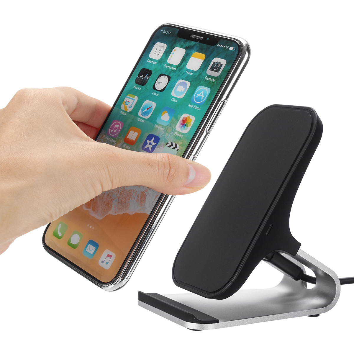 

QI Wireless Charger Charging Dock Stand for Iphone X 8 for Samsung Note 8 S8 S9