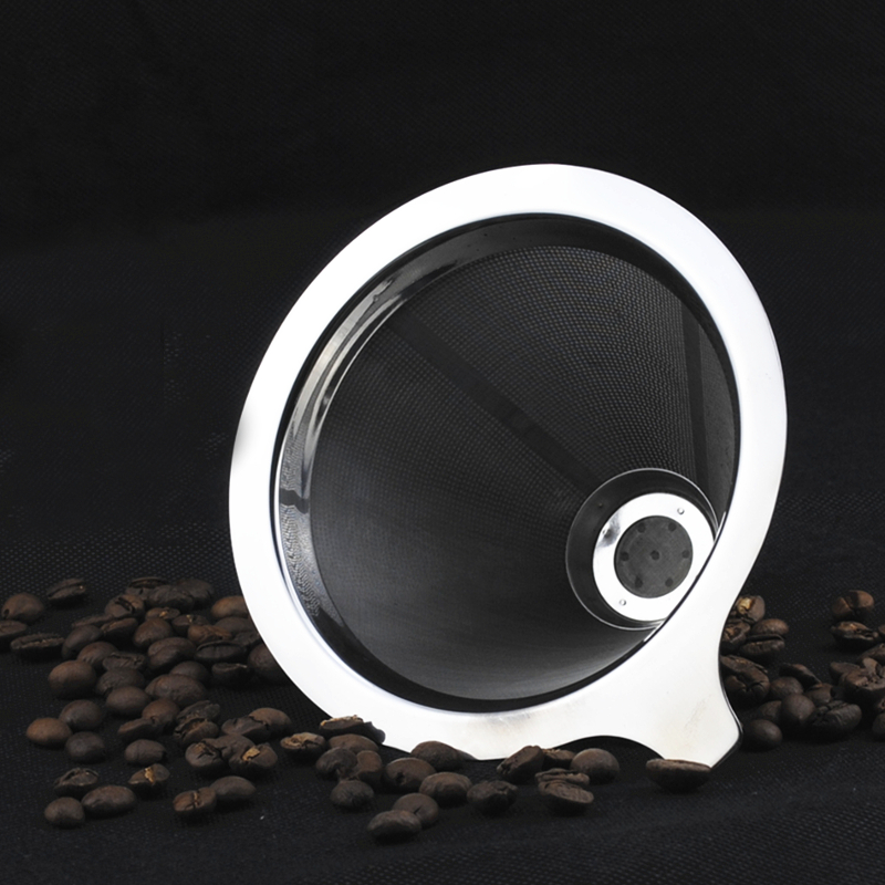 

Нержавеющая сталь залить конус кофе капельница двухслойный сетчатый фильтр безбумажной домашней кухни помощник