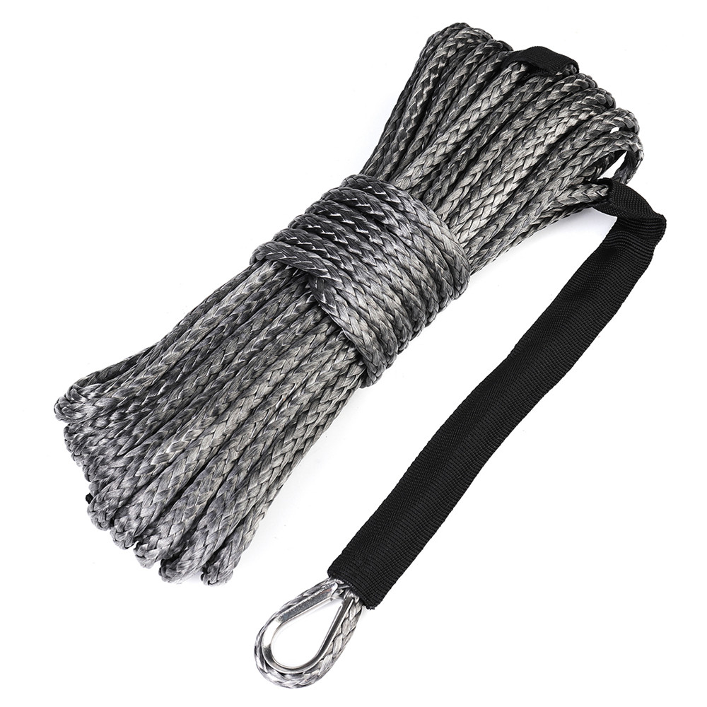 

1/4 Inch x 50 Inch 7000 LB Synthetic Winch Rope Line Cable With Rock Guard For ATV UTV
