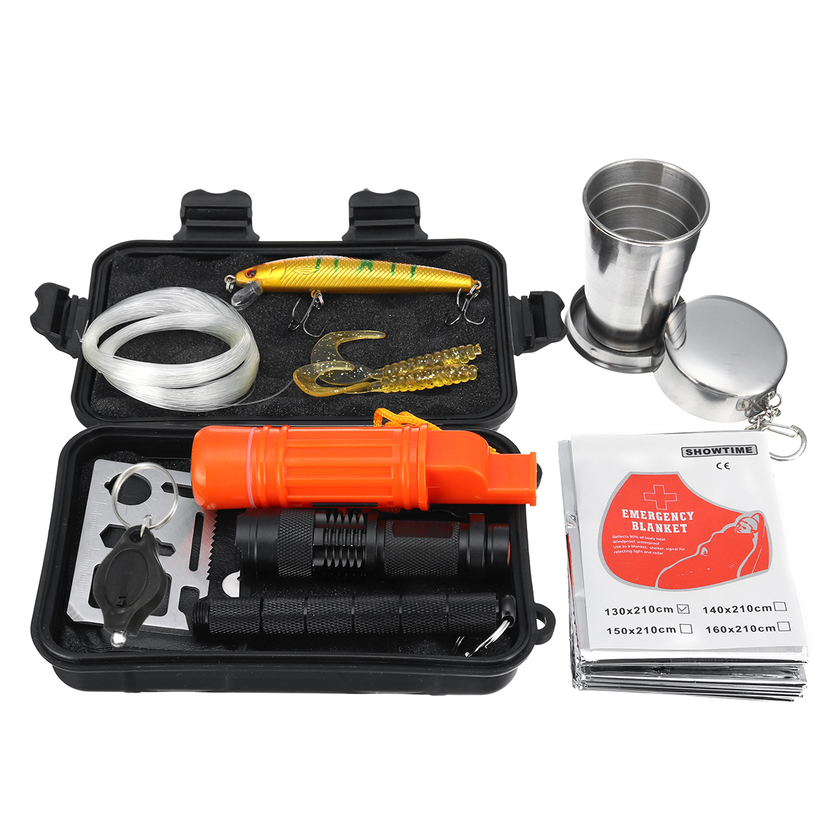 

16 In 1 SOS Emergency Survival Tools Kit Tactical Gear Tool EDC Gadgets