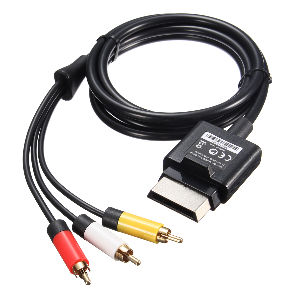 

1,8 м 6-дюймовый аудио-видео AV RCA Композитный кабель AV-кабель Шнур для Microsoft Xbox 360 Тонкий для XBOX 360