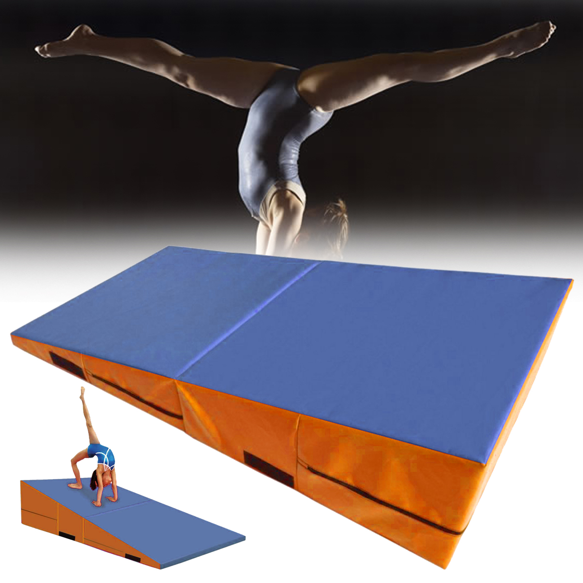 

Складная гимнастика Мат Yoga Упражнение тренажерный зал Airtrack Panel Tumbling Восхождение Pilates Pad Air Track