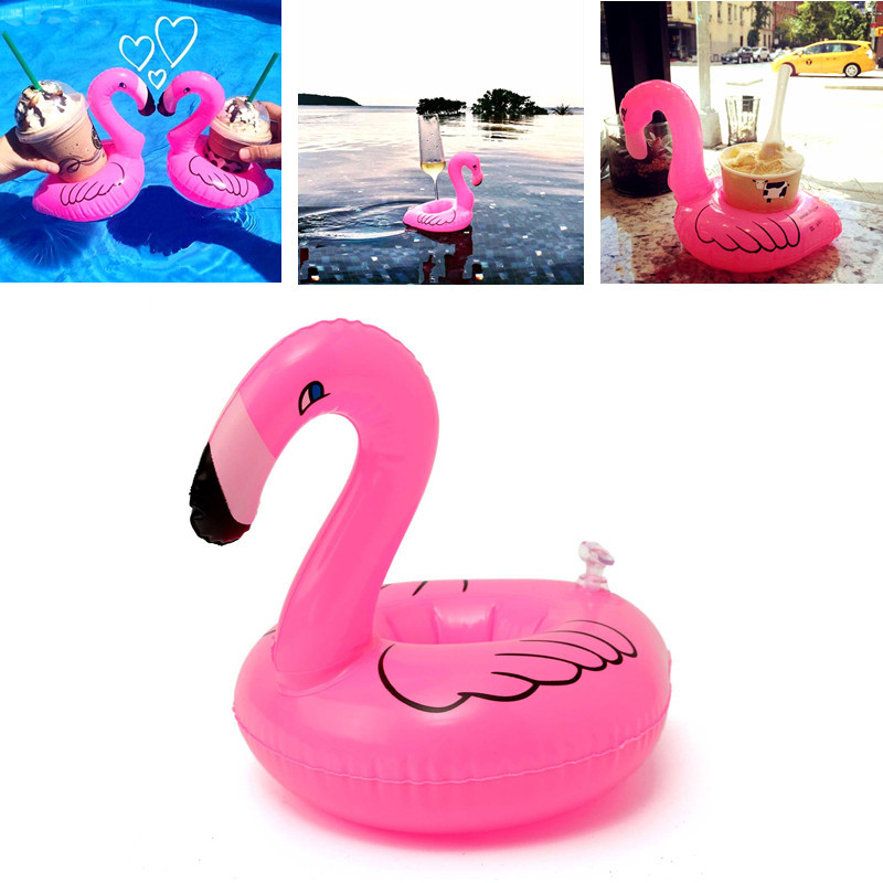 

5PCS Inflatable Flamingo Drink Can Holder Party Pool Home Decor Kids Toy
