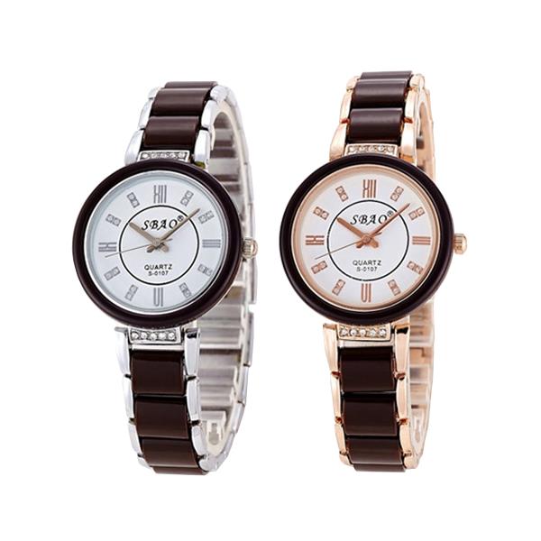 

Sbao моды дамы керамический браслет смотреть женщин круглый циферблат аналоговых кварцевые часы S-0107