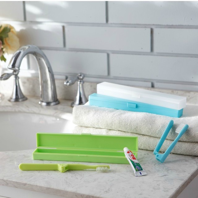 

Travel Travel Toiletries Portable Toothbrush Box Toothpaste Toothbrush Storage Box Dust Toothbrush Cover Tooth Box Long Section