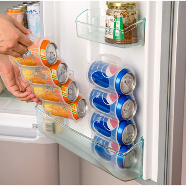 

Honana CF-KT04 Cans Storage Box Refrigerator Fridge Organizer Four Case Sauce Bottle Container