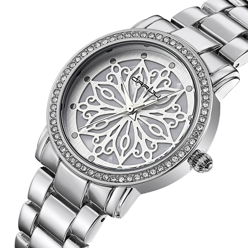

CRRJU 2109 Diamonds Dial Case Women Wrist Watch