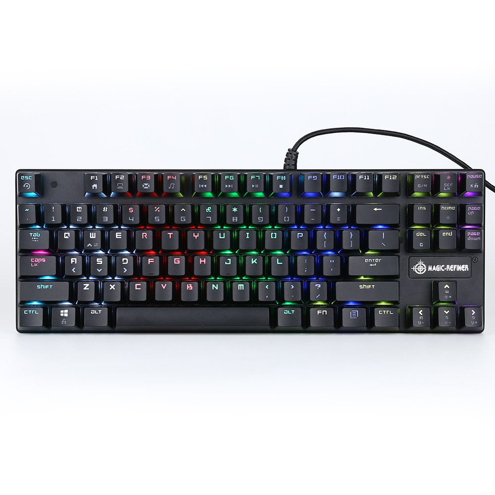 

Magic Refiner 1506 108 Keys Wired RGB Backlit Blue Switch Mechanical Gaming Keyboard for E-sport PC Laptop