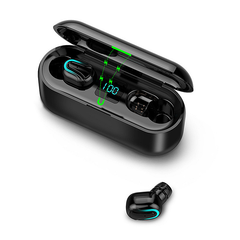 

TWS Bluetooth 5.0 In-Ear стерео Наушник LED Цифровой Дисплей IPX5 Водонепроницаемы Наушники с микрофоном