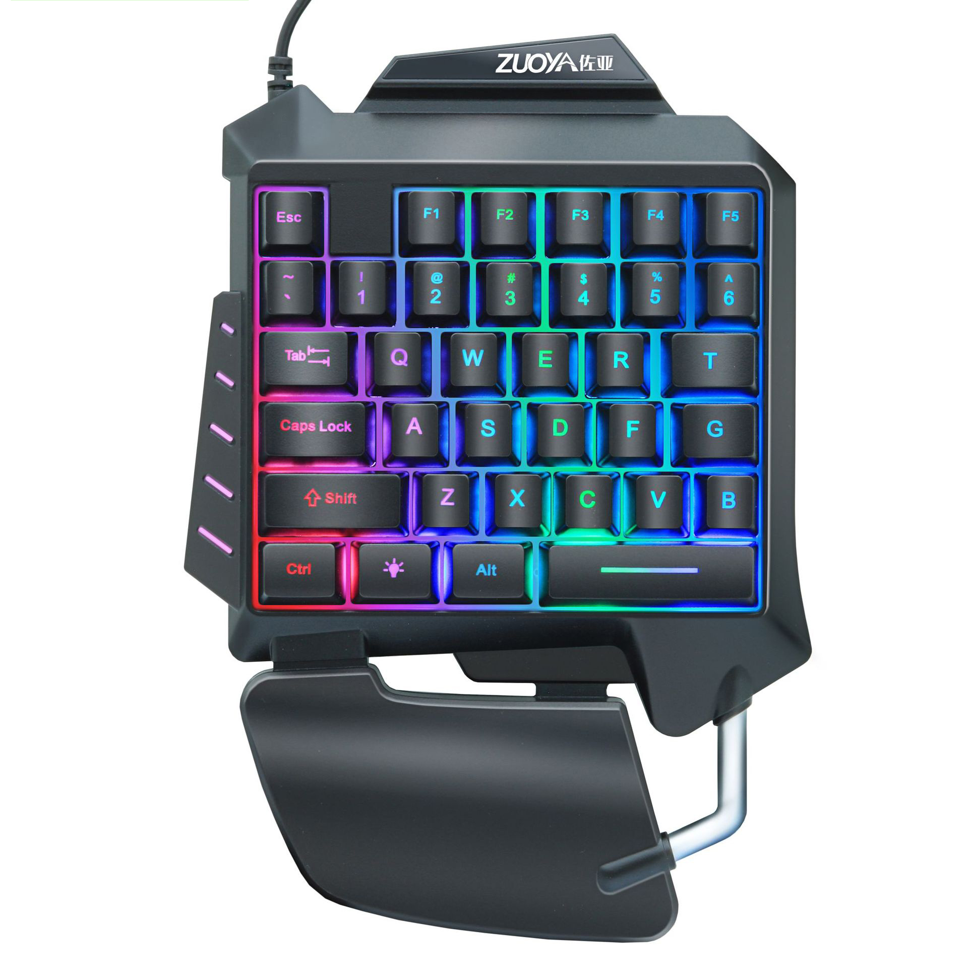 

ZUOYA G92 Wired Single Handed RGB Gaming Membrane Keyboard 35 Keys One Hand Ergonomic Game Keypad for PC Laptop Pro PUBG