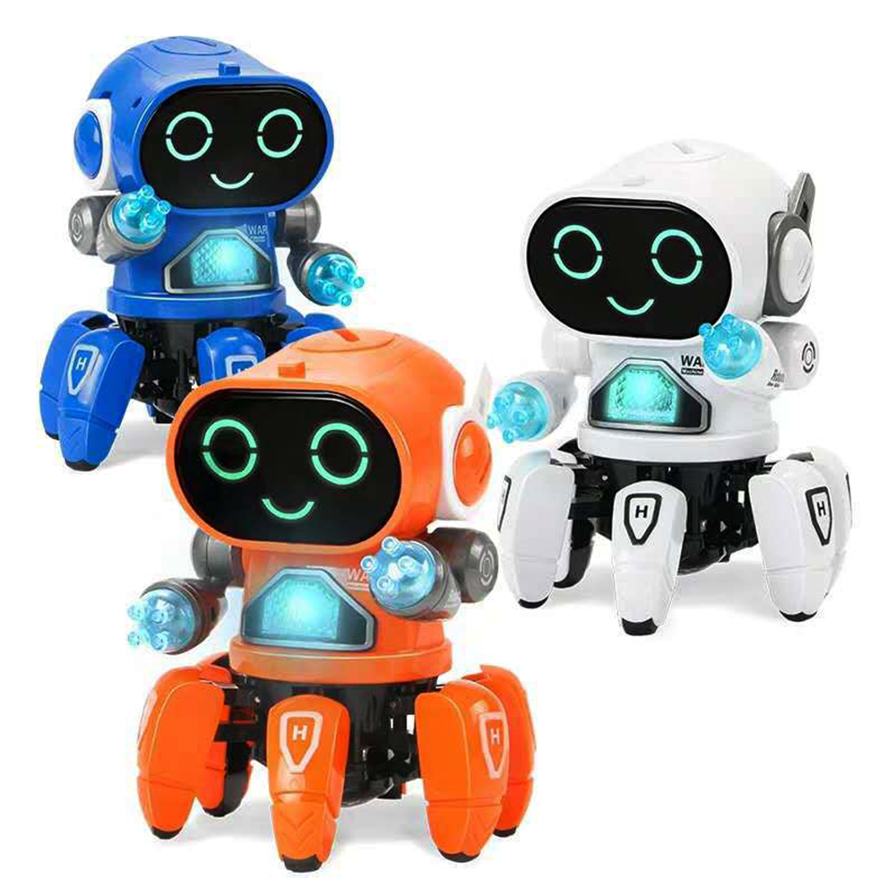

DIY 6-ножка Смарт RC Робот Игрушка Петь Танец Робот Игрушка С Colorful Света