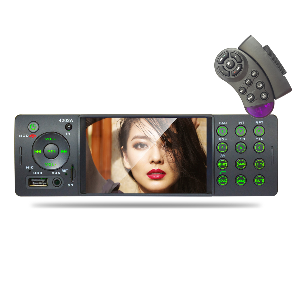 

4.1 дюймов 1Din Авто MP5-плеер Цифровой стерео MP3 FM Радио для WINCE Bluetooth-гарнитура Поддержка громкой связи Вид сзади камера Вход