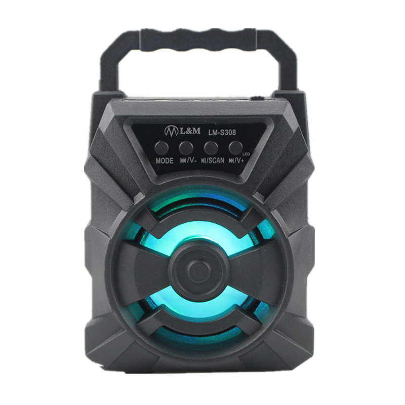 

Outdoor Portable LED Light 3D Wireless bluetooth Speaker Hands-free USB TF Card AUX FM Radio Subwoofer