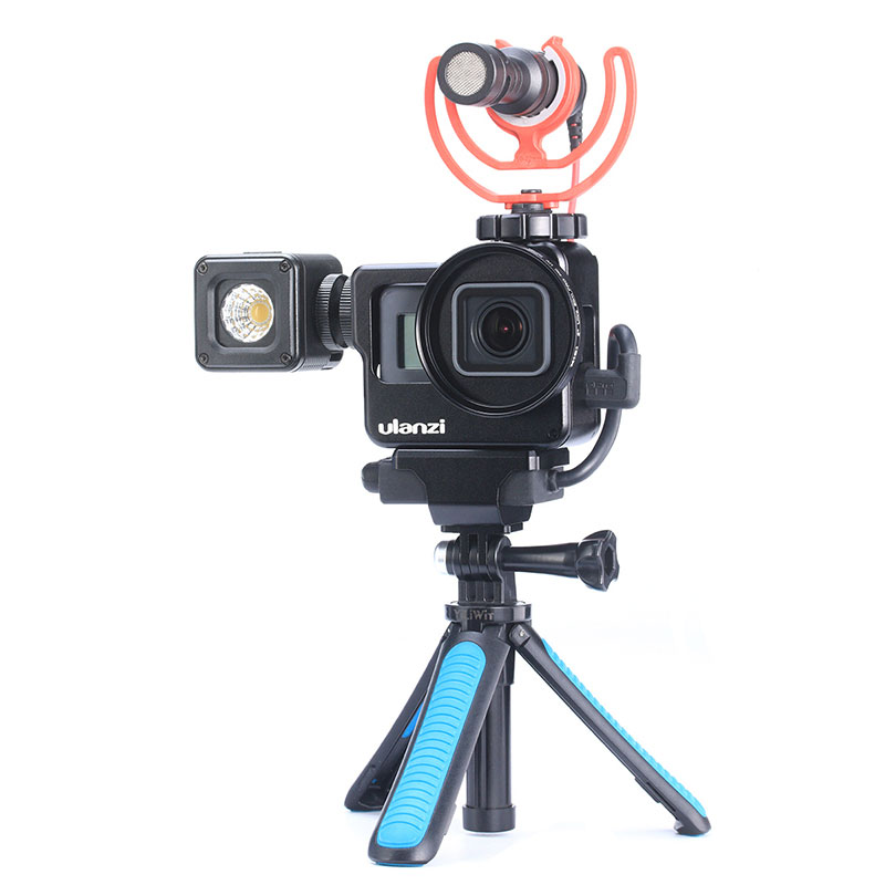 

ULANZI V3 Vlog Metal Защитная клетка Чехол для Gopro Hero 7 6 5 Экшн спорт камера Vlogging Чехол с 52MM Объектив Фильтр