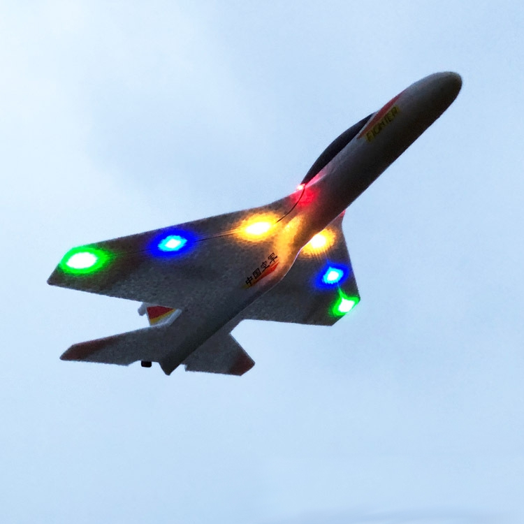 

Hand Launched Ejection Electronic Airplane EPP 235mm Wingspan Ultra Light Plane with Colored LED Indoor Hobby