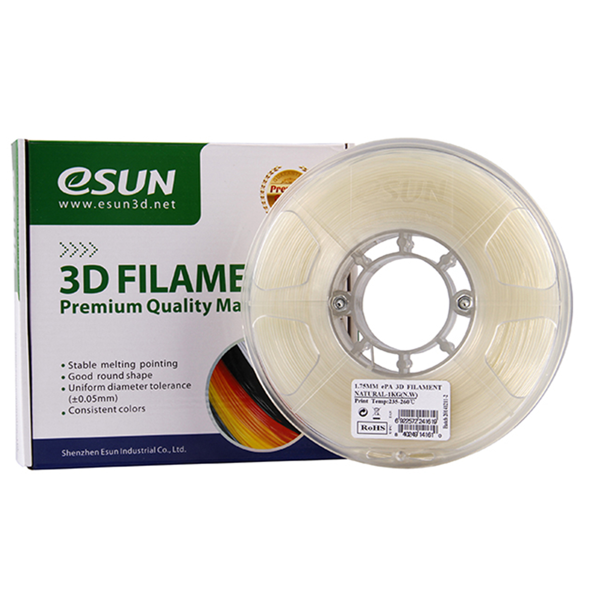 

eSUN® 1.75mm 1KG/Spool Natural ePA Filament for 3D Printer Part
