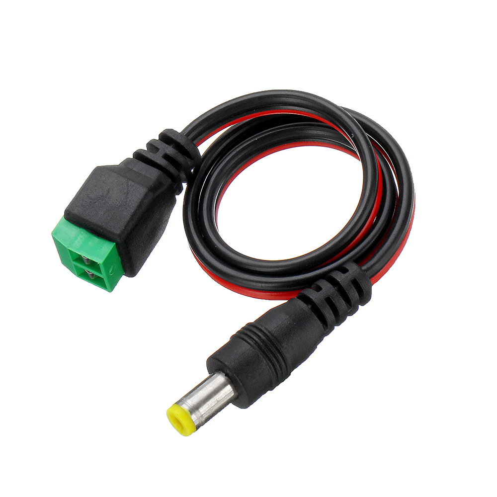 

20pcs 1-38V DC Power Cord Male Connector Free Soldering With Terminal Wire 5.5*2.1MM 18 Core Length 30CM