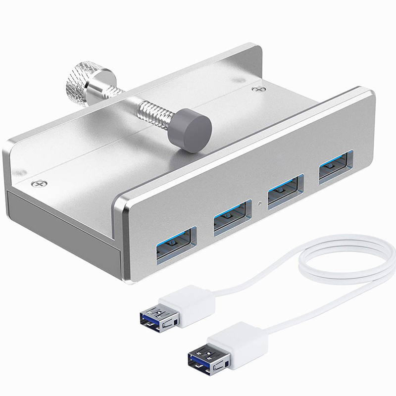 

USB 3.0 Type-A 5 Гбит / с Высокоскоростной алюминиевый сплав USB 4-портовый адаптер Splitter Hub с кабелем для ПК