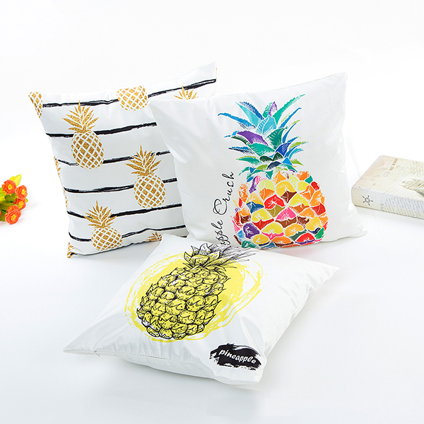 

Soft Imitation Silk Pillow Case Fashion Pineapple Waist Cushion Cover Bags Home Decor